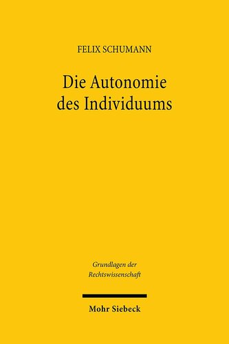 Die Autonomie des Individuums