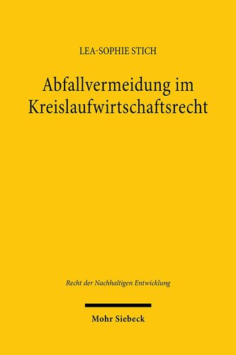 Abfallvermeidung im Kreislaufwirtschaftsrecht