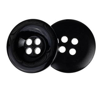 Knoflík - sada 3 ks - černá - prům. 30 mm