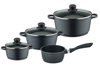 ELO Sada nádobí Black Cast 4ks