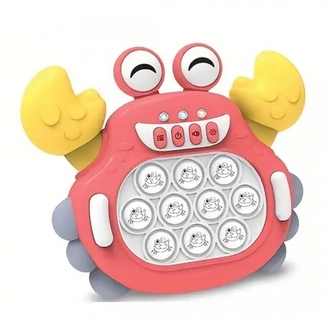 Elektronická dovednostní/antistresová hra Pop-it, Krab, červená