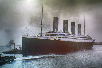 Plakát, Obraz - Titanic old photo, 91.5 × 61 cm