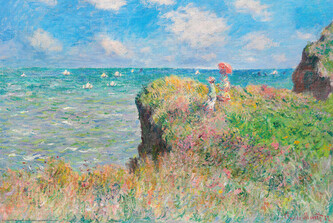 Plakát, Obraz - Cliff Walk at Pourville, 91.5 × 61 cm
