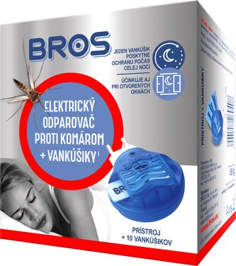 06940 Bros Elektrický odparovač proti komarom + vankúšiky – 10 kusov