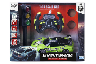 Auto R/C, světlo - 30x24x10 cm - s funkčním semaforem