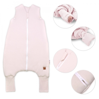 Teplý spací vak se zahrnovacími nohavičkami, Soft Hand Made, pudrově růžový, vel. M; M (2,5r-6l)