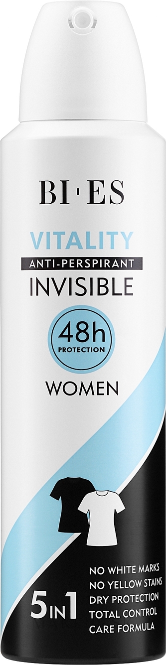 BI-ES Anti-perspirant deo 48h Invisible / Vitality 150ml NEW!
