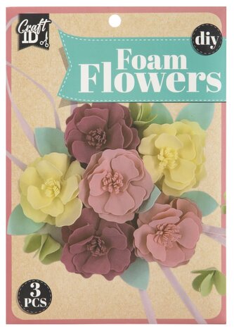 Pěnové květiny červené