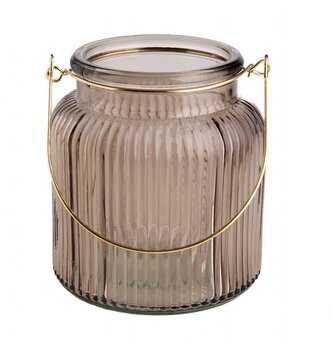 Lucerna | FIG | drážkovaná béžová | 10x11 cm | 707490