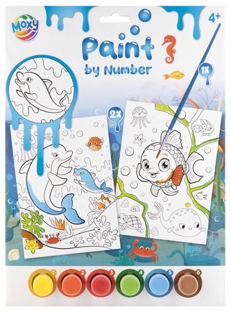 Malování podle čísel A4 - ryby, 2 obrázky