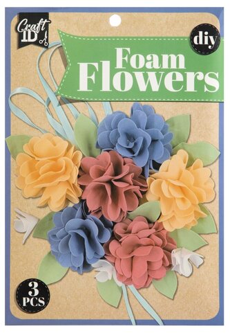 Pěnové květiny modré