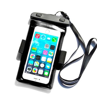 Wodoodporne etui z opaską do telefonu armband PVC - czarne Wodoodporne etui z opaską do telefonu armband PVC - czarne