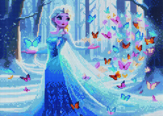 Diamantový obrázek - Motýlí víla 30 x 40 cm