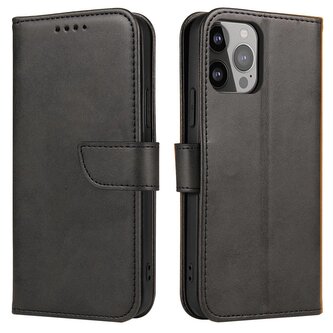Etui Magnet Case do Samsung A15 z klapką i portfelem - czarne Etui Magnet Case do Samsung A15 z klapką i portfelem - czarne
