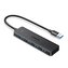 HUB Ugreen CM219 25851 z 4 portami USB-A 3.0 i kablem USB-A 3.0 15cm - czarny
