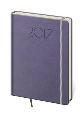 Diář 2017 - New Praga/denní A5 fialová