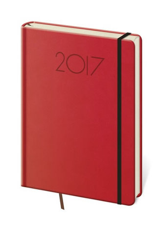 Diář 2017 - New Praga/denní A5 červená
