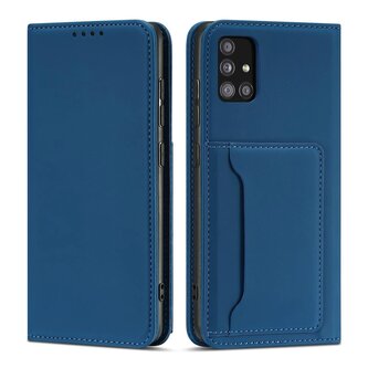 Magnet Card Case etui do Xiaomi Redmi Note 11 Pro pokrowiec portfel na karty kartę podstawka niebieski