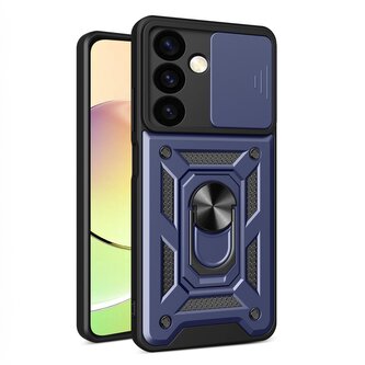 Etui Hybrid Armor Camshield do Xiaomi POCO C65 / Redmi 13C pancerne z osłoną na aparat - niebieskie