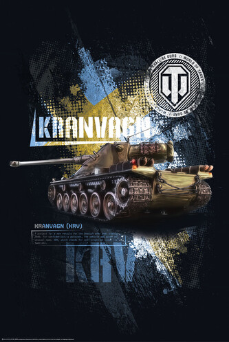 Plakát, Obraz - World of Tanks - Kranvagn, 61 × 91.5 cm