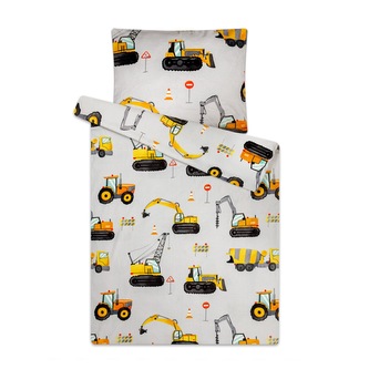 Svitap Povlečení mikroflanel Bagr 140x200, 70x90 cm