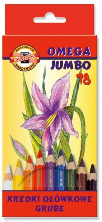 Kredki Omega Jumbo 18 kolorów