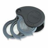 Carson TV-15 TriView vrecková skladacia lupa 5x/10x/15x 30mm, vstavané puzdro