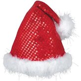 Czapka św. Mikołaja z cekinami