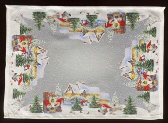 Vánoční dekorační ozdobný ubrousek VÁNOČNÍ SKŘÍTKOVÉ VII. 32x45 cm Mybesthome