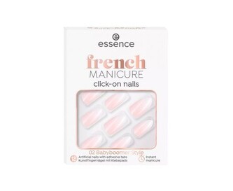 Essence Click-Go umělé nehty francouzská manikúra 12 ks 02 Baby Boomer Style