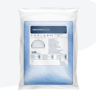 Čepec z netkané textilie typu "clip" modrý 100ks