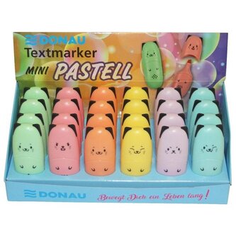 Zvýrazňovač Donau mini, sada 24 pastelových barev