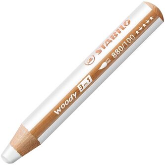 Stabilo Woody pastelka 3v1, bílá, 5 ks
