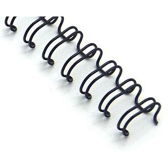 Drátěné hřbety 3/8" - 9,5 mm, 3:1, černé, 100 ks