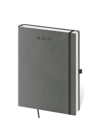 Diář 2017 - Flexies/týdenní B6 šedá
