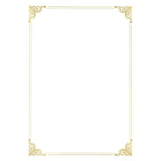 Diplom A4 - zlatý rámeček, 190 g/m2, 20 ks