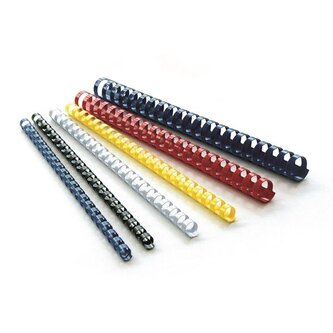 Plastové hřbety - 28,5 mm, žluté, 50 ks