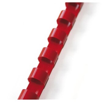 Plastové hřbety - 16 mm, červené, 100 ks