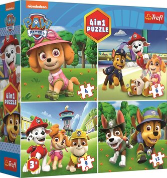 TREFL Puzzle Tlapková patrola 4v1 (4,6,9,12 dílků)