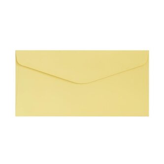 Ozdobné obálky hladké - DL, 130 g, žluté, 10 ks