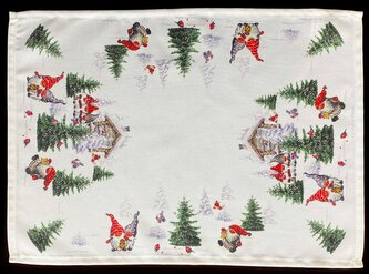 Vánoční dekorační ozdobný ubrousek CHRISTMAS LANTERNS 32x45 cm Mybesthome