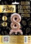 Balon foliowy stojący 8 rose gold 81cm