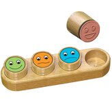 Drevené pečiatky Smajlíky 4 ks