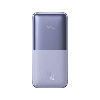 Powerbank Baseus Bipow Pro 10000mAh 20W fioletowy z kablem USB Typu A - USB Typu C 3A 0.3m (PPBD040205)