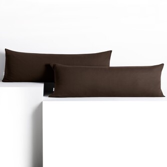 Povlaky na polštáře DecoKing Amber I tmavě hnědé, velikost 20x145*2