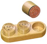 Drevené pečiatky Tváre 3 ks