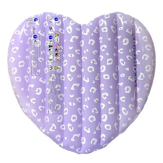 Nafukovačka Srdce Leopard fialový