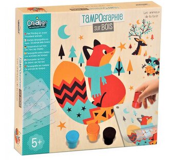 Maľovanie na drevo Lesné zvieratká 5+