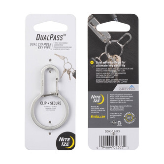 Dvoukomorová klíčenka Nite Ize DualPass™