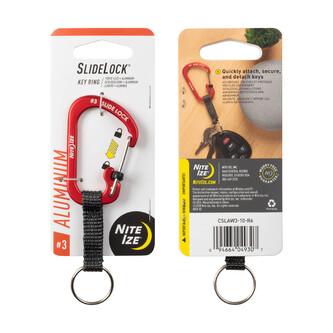 Klíčenka Nite Ize SlideLock Key Ring Aluminum Červená